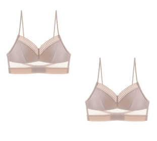 Backless Bra Invisible Bralette Thin Lace Wedding Bras Low Back Underwear Push Up Brassiere Women Seamless Lingerie Sexy BH Top (Color: Skin 2PC, size: 3XL)